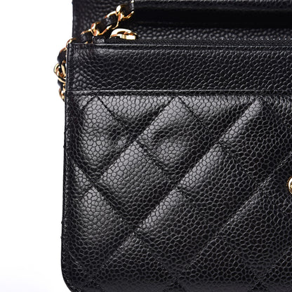 Chanel Caviar Quilted Wallet On Chain WOC Black 11 of 12
