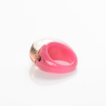 Louis Vuitton Resin Swarovski Inclusion Ring 6.5 Rose Pop 3 of 3