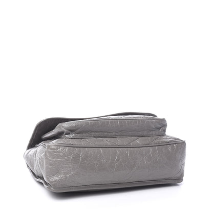 Saint Laurent Crinkled Calfskin Matelasse Monogram Large Niki Chain Satchel Fog 3 of 9