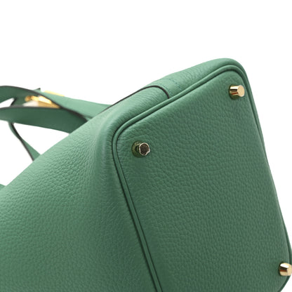 Hermes Taurillon Clemence Picotin Lock 18 PM Vert Jade 11 of 13