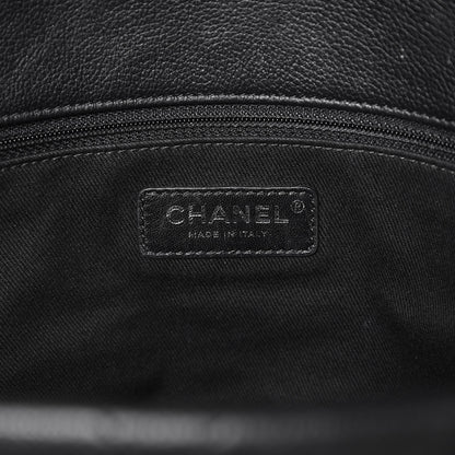 Chanel Grained Calfskin Stitched Medium Braided With Style Flap Black 6 of 7