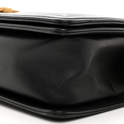 Chanel Lambskin Chevron Quilted Medium Boy Flap Black 10 of 10