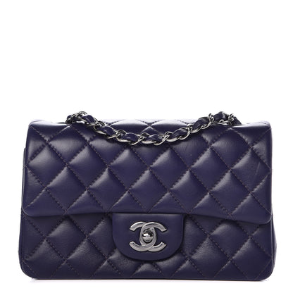 Chanel Lambskin Quilted Mini Rectangular Flap Purple 1 of 9