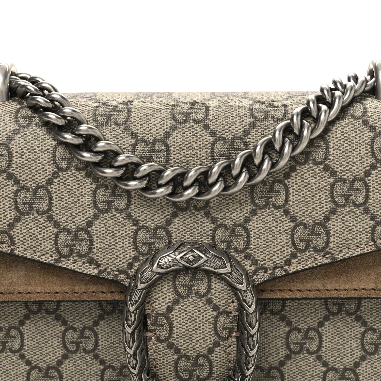 Gucci GG Supreme Monogram Mini Dionysus Shoulder Bag Taupe 8 of 10