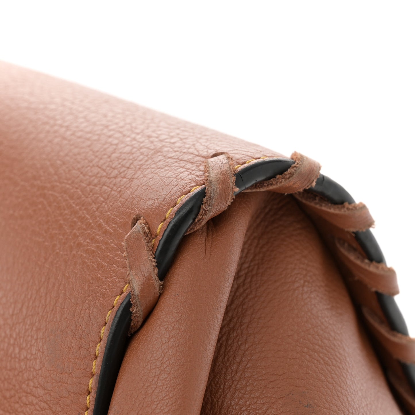 Calfskin Laced Hammock Shoulder Bag Tan