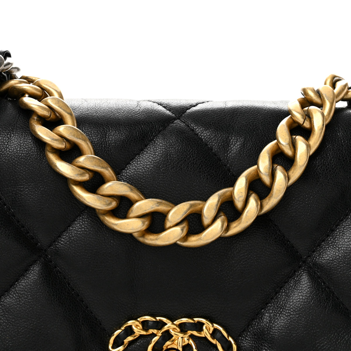 Chanel Goatskin Quilted Medium Chanel 19 Flap Black 8 of 13