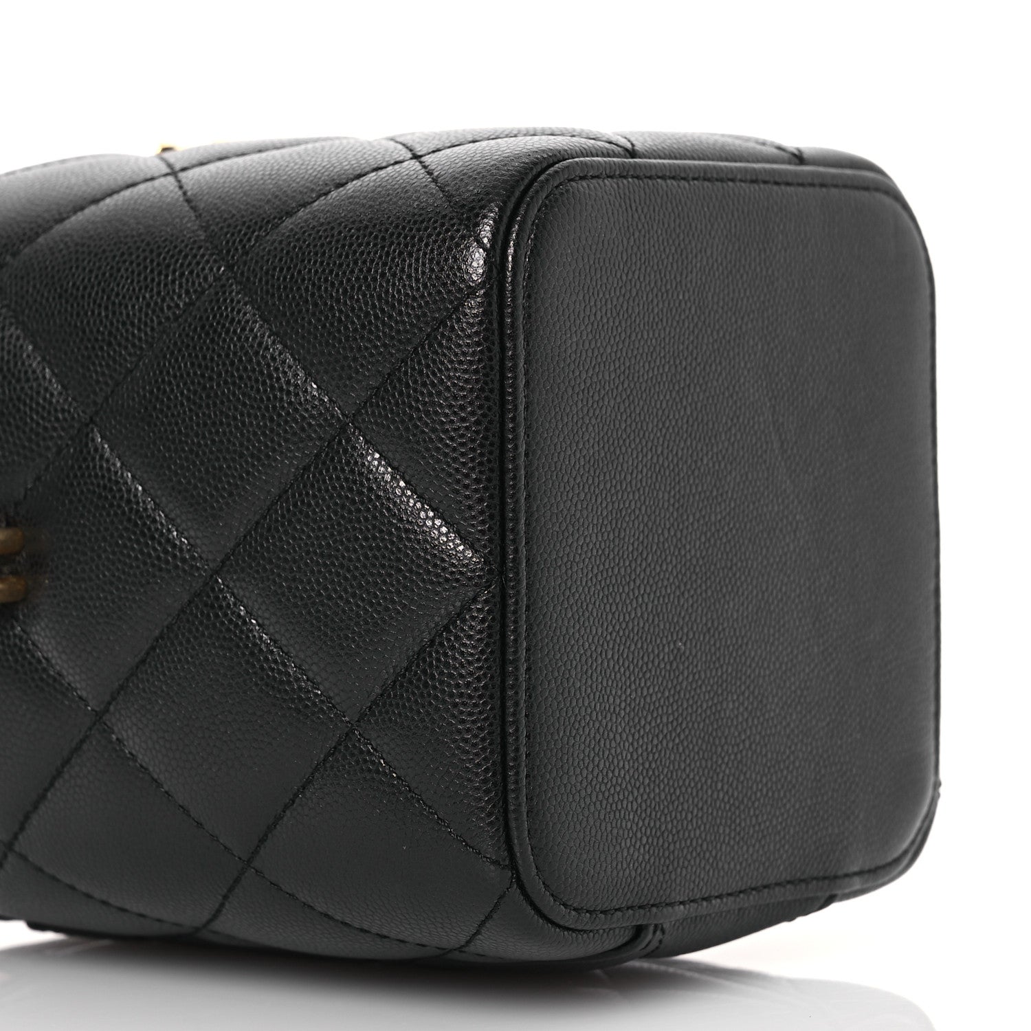 Chanel Caviar Quilted Small Vertical Vanity Case With Chain Black 9 of 12