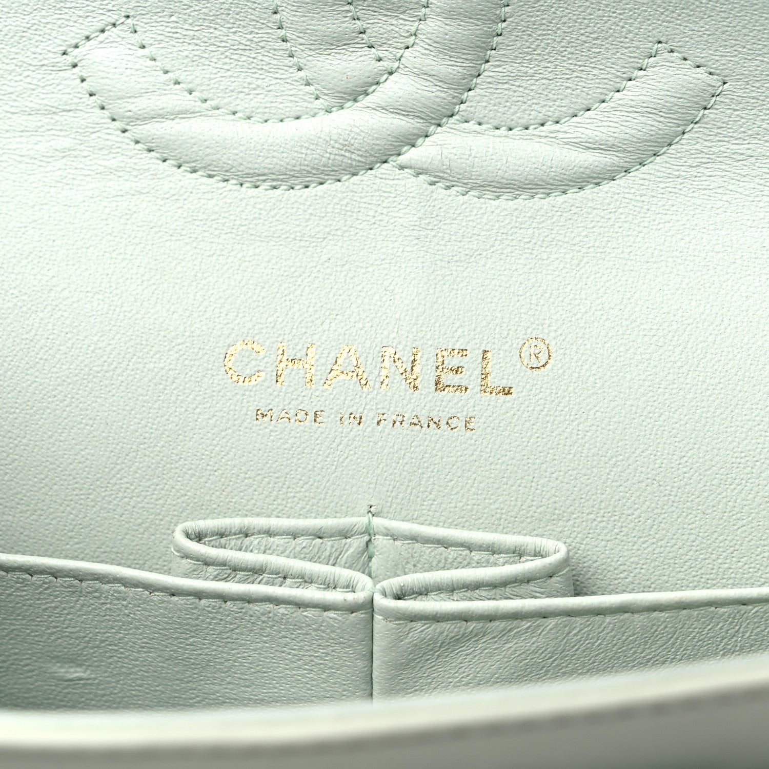 Chanel Tweed Quilted Medium Double Flap Light Turquoise 6 of 19