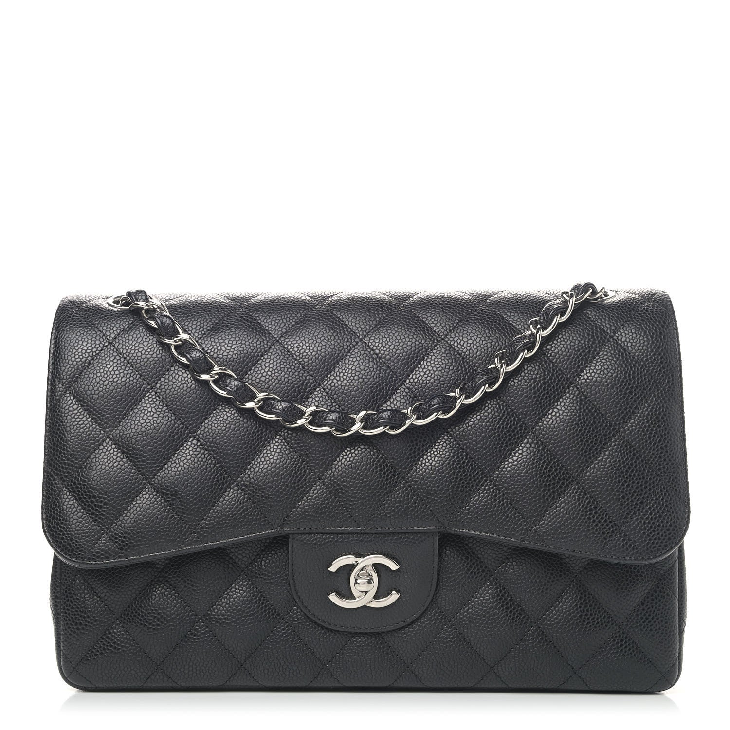 Chanel Caviar Quilted Jumbo Double Flap Black 1 of 10