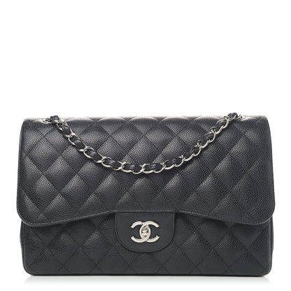 Chanel Caviar Quilted Jumbo Double Flap Black 1 of 10