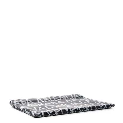 Balenciaga Calfskin Logo Graffiti Pouch Black 4 of 7