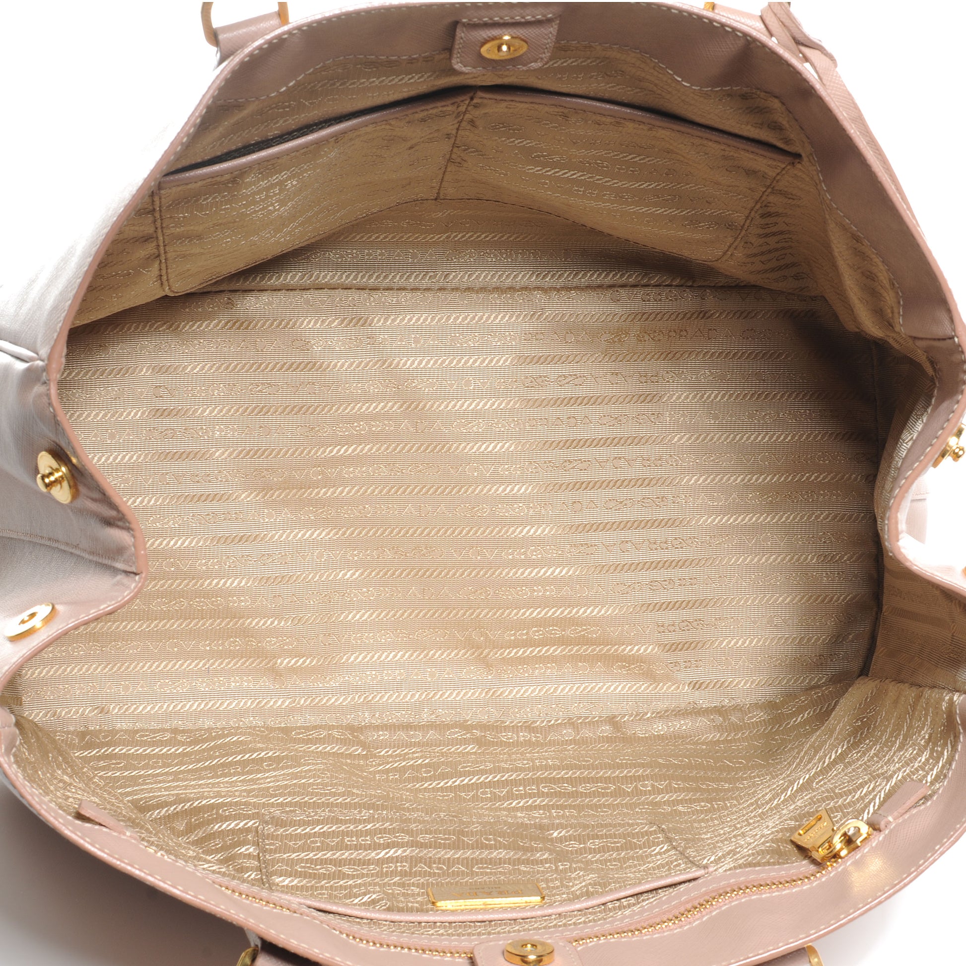 Prada Saffiano Lux Large Tote Cammeo 5 of 9