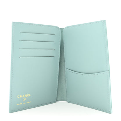 Chanel Caviar Quilted Passport Holder Light Blue 5 of 12