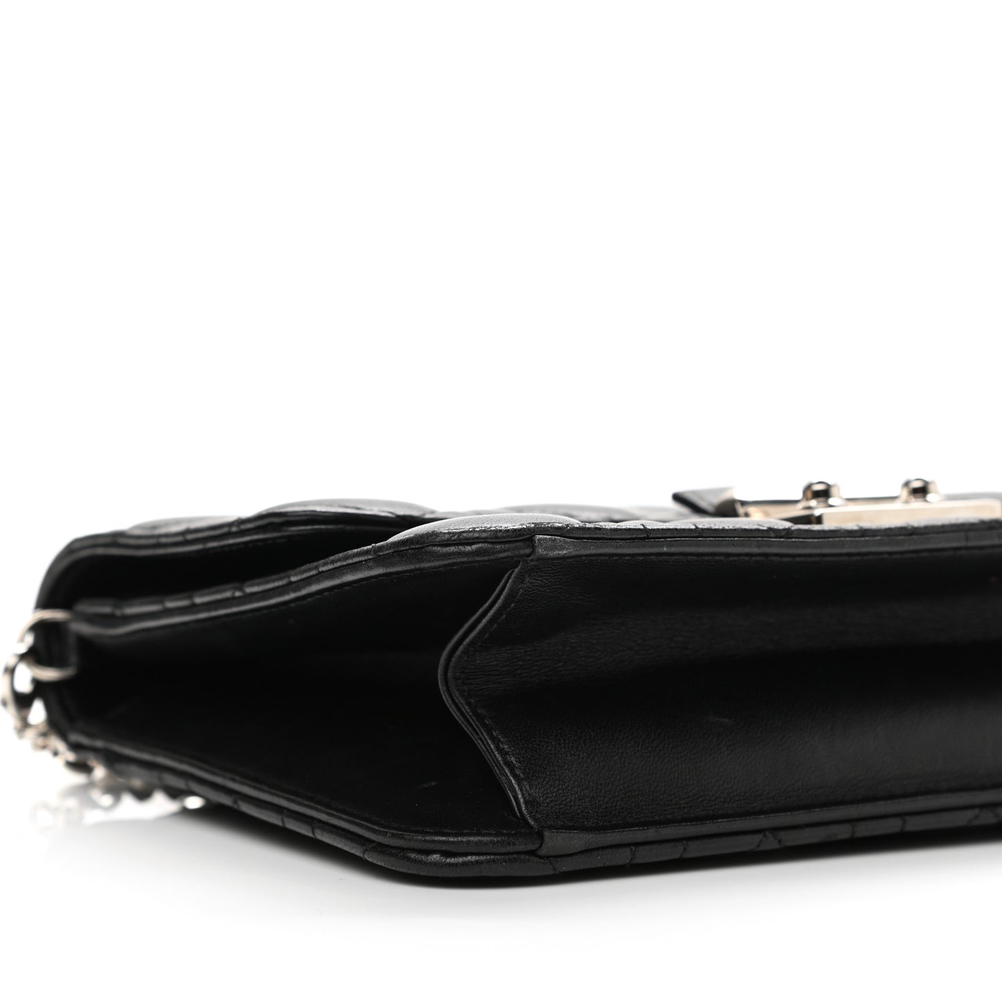 Lambskin Cannage Miss Dior Promenade Pouch Black