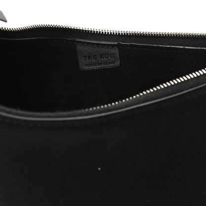 The Row Smooth Calfskin Half Moon Shoulder Bag Black 6 of 9