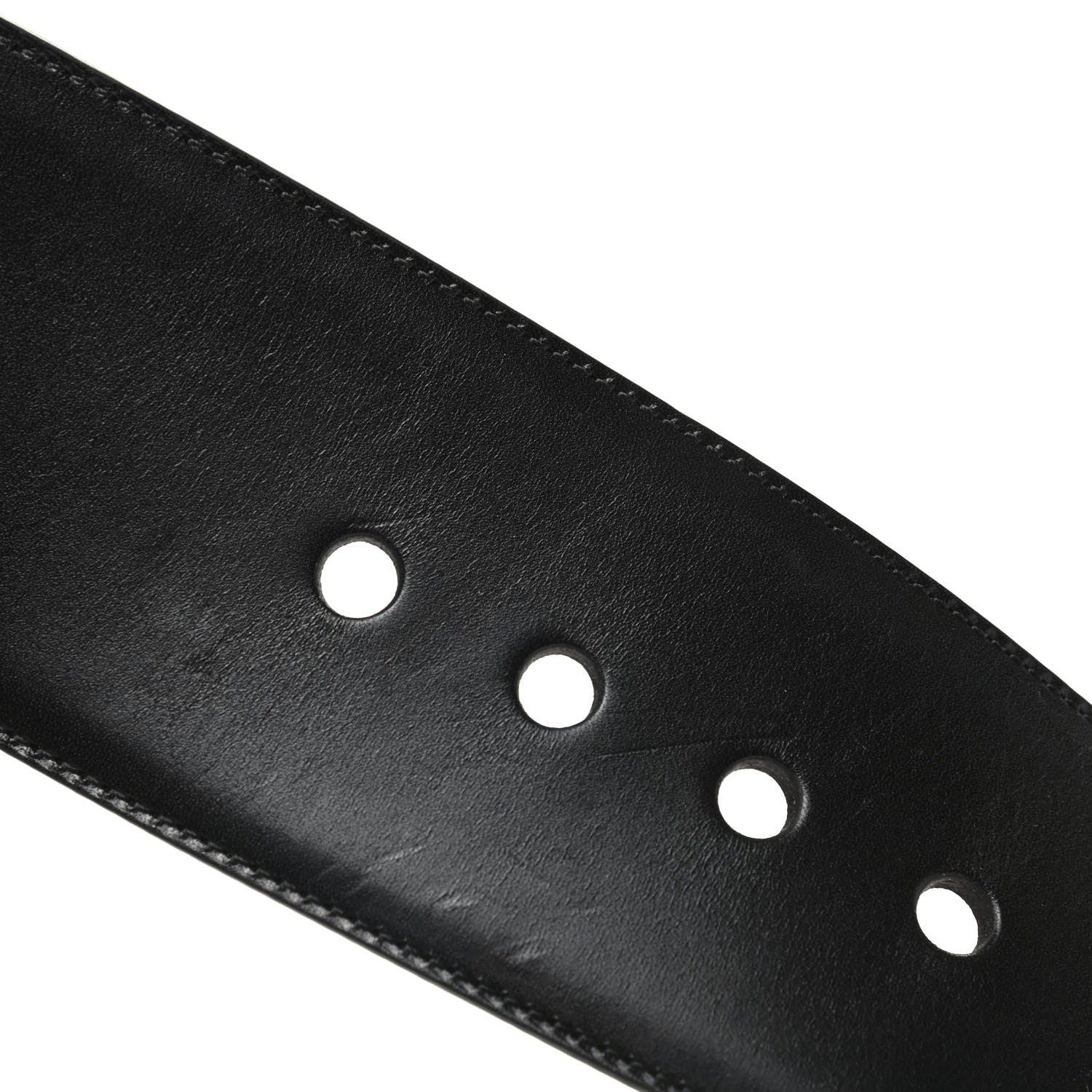 Versace Calfskin Tribute Wide Belt 55 22 Black 5 of 6