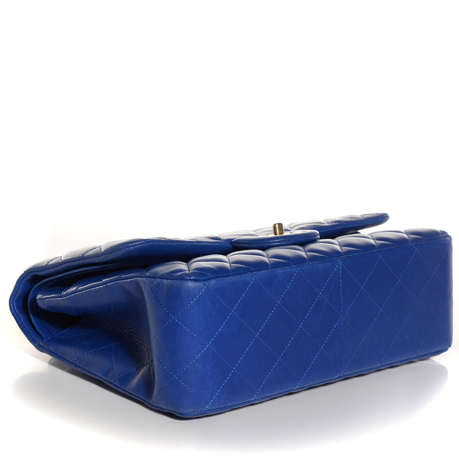 Chanel Lambskin Quilted Jumbo Double Flap Dark Blue 4 of 9