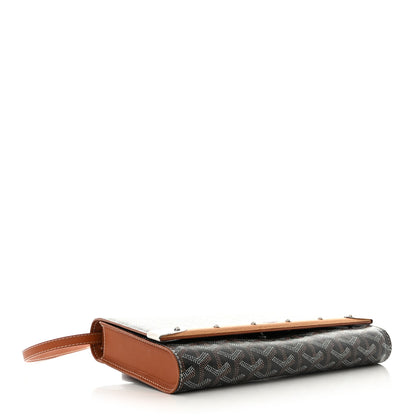 Goyard Goyardine Monte Carlo Bois Clutch With Strap Black Gold 4 of 11