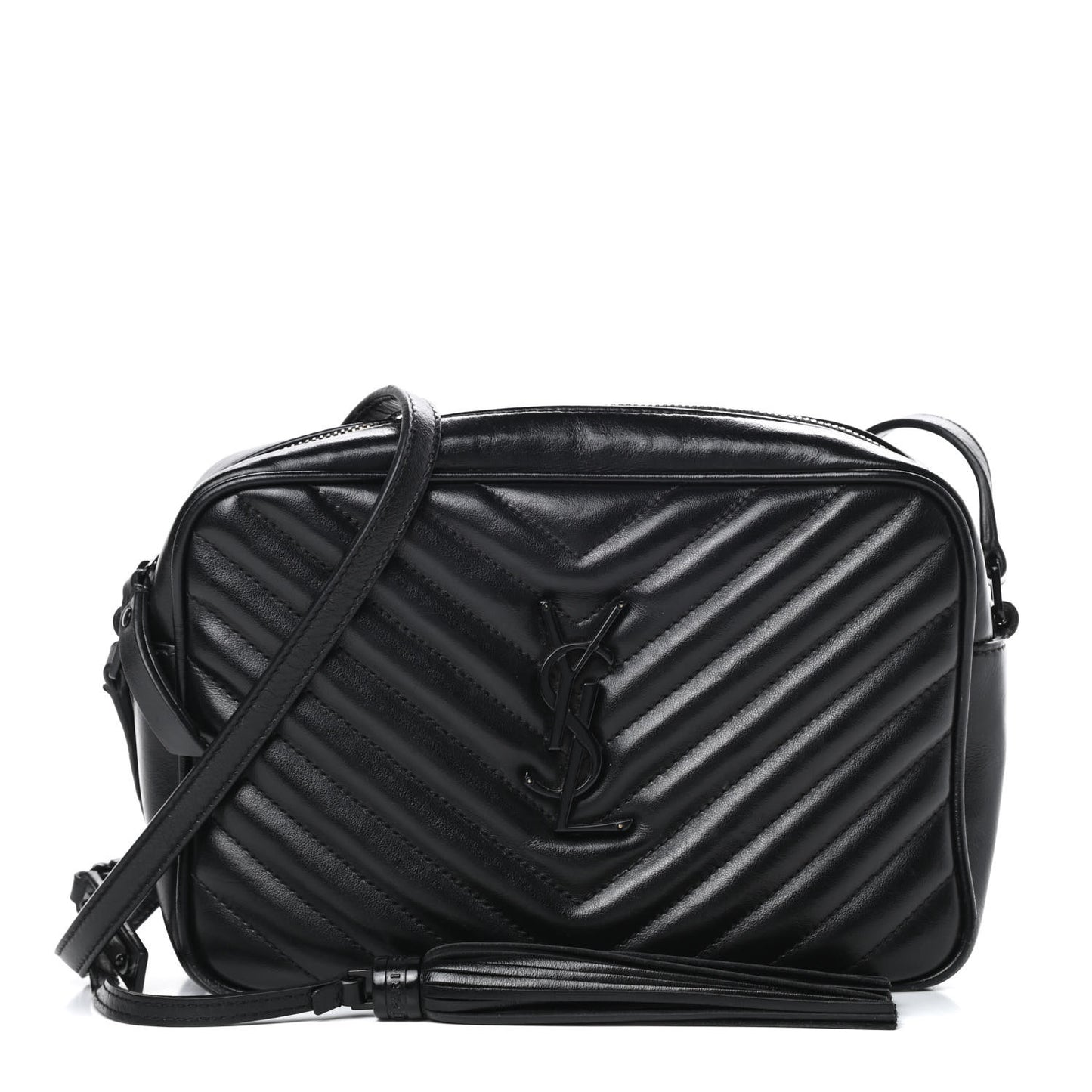 Calfskin Matelasse Monogram Lou Camera Bag Black