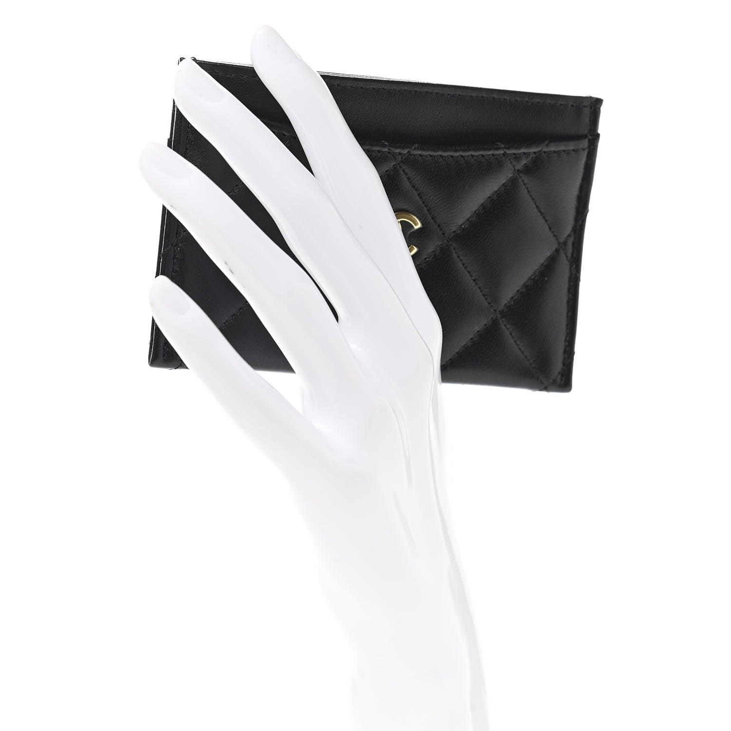 Chanel Lambskin Quilted Card Holder Black 2 of 9