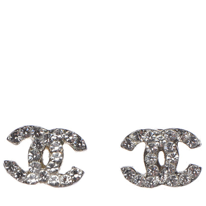 Chanel Crystal CC Earrings Silver 1 of 5