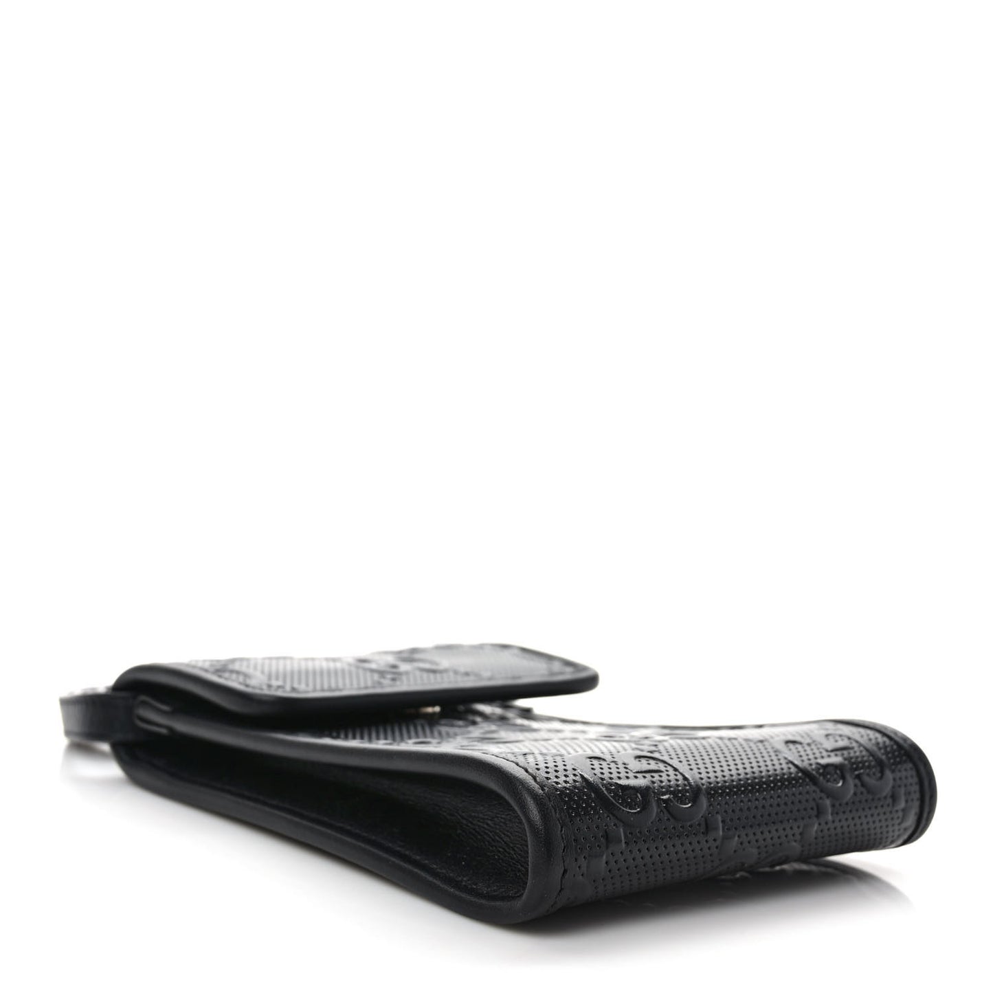 Calfskin GG Tennis Embossed Mini Crossbody Bag Black
