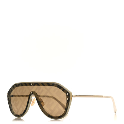Fendi Acetate FF Fabulous Shield Sunglasses FF M0039/G/S White 1 of 9