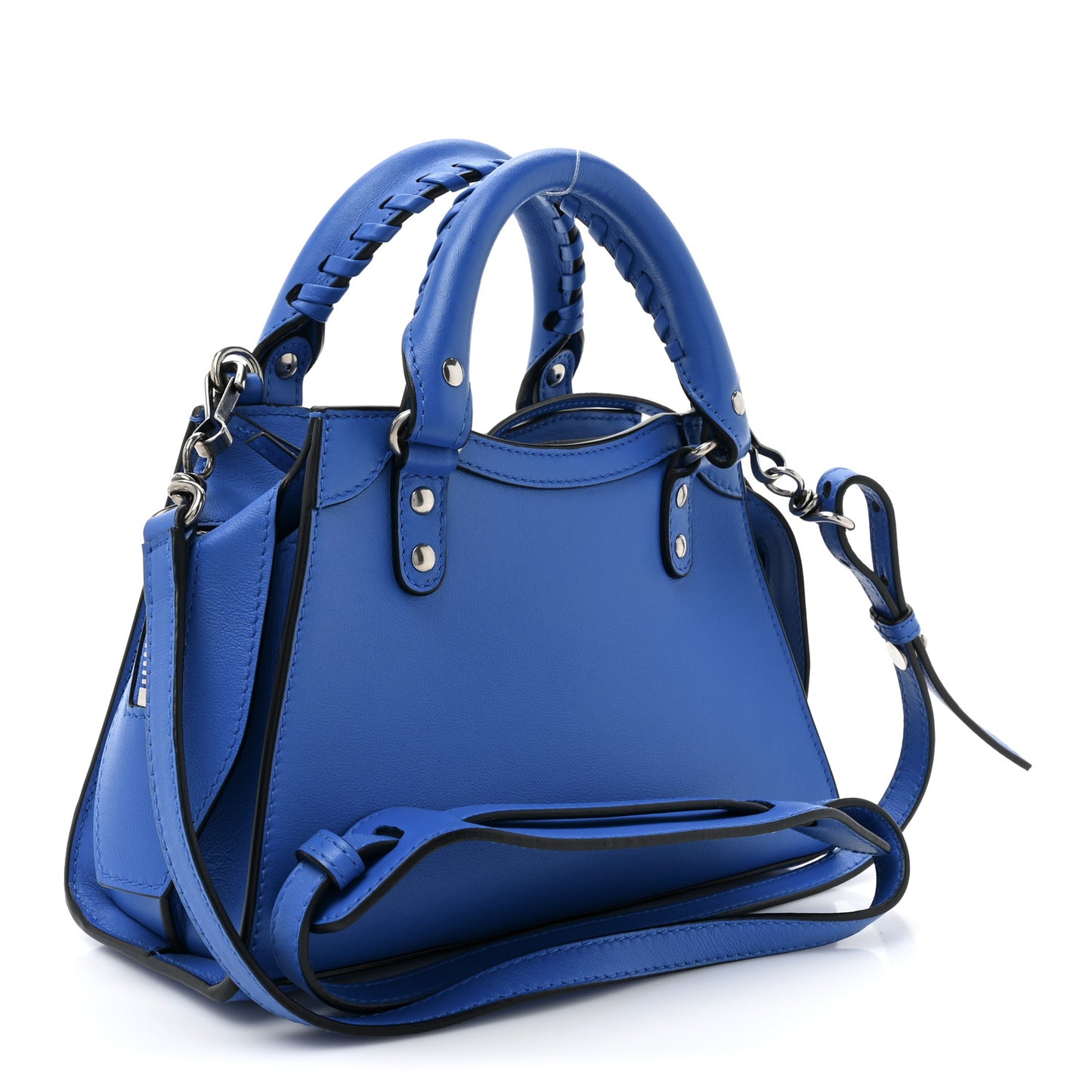 Smooth Calfskin Neo Classic Silver Hardware Mini City Bleu