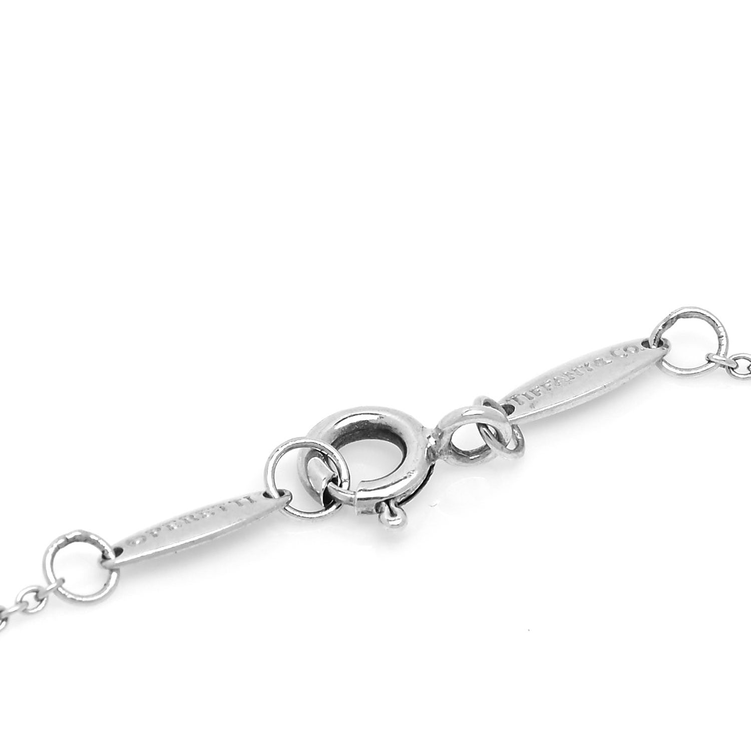 Tiffany Sterling Silver Diamond .09ct Elsa Peretti Diamonds By The Yard Bracelet 5 of 5