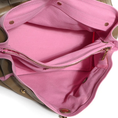 Saint Laurent Calfskin Canvas Medium Muse Two Taupe Pink 5 of 9
