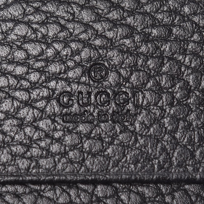 Gucci Pebbled Calfskin GG Marmont Card Case Black 6 of 8