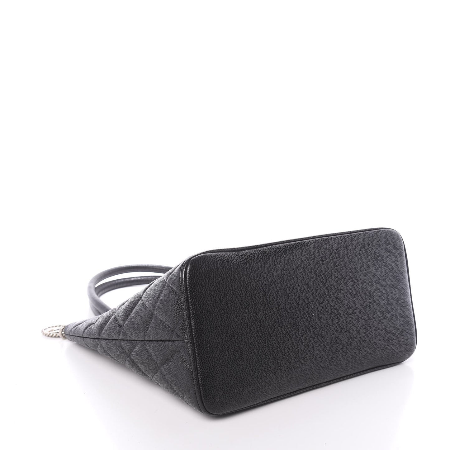 Caviar Quilted Medallion Tote Black