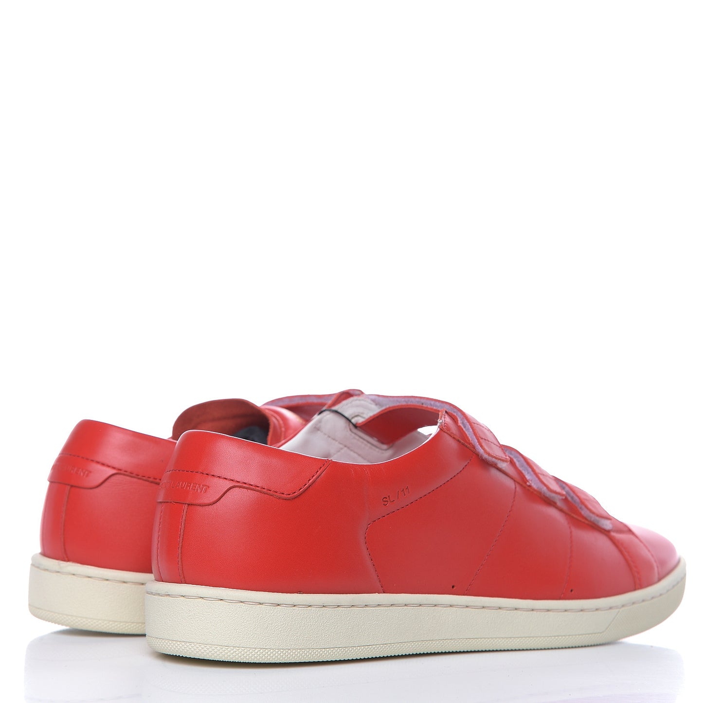 Calfskin Mens Flat Heel Wolly Sneakers 44 Red Flame