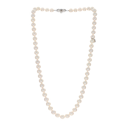 Mikimoto 18K White Gold Akoya Pearl 7.5-8mm Strand Necklace 20" 2 of 4