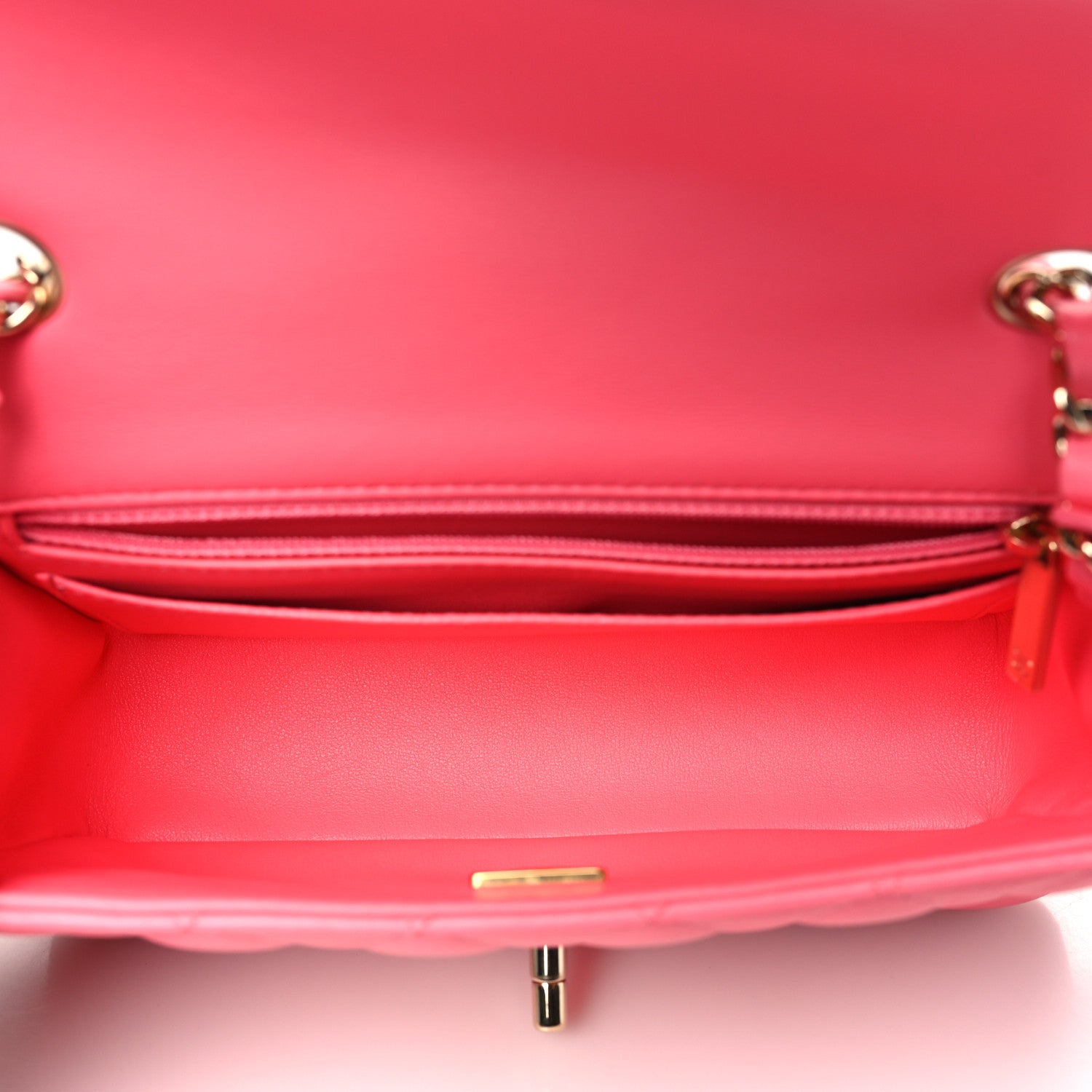Chanel Lambskin Quilted Mini Rectangular Flap Pink 5 of 10