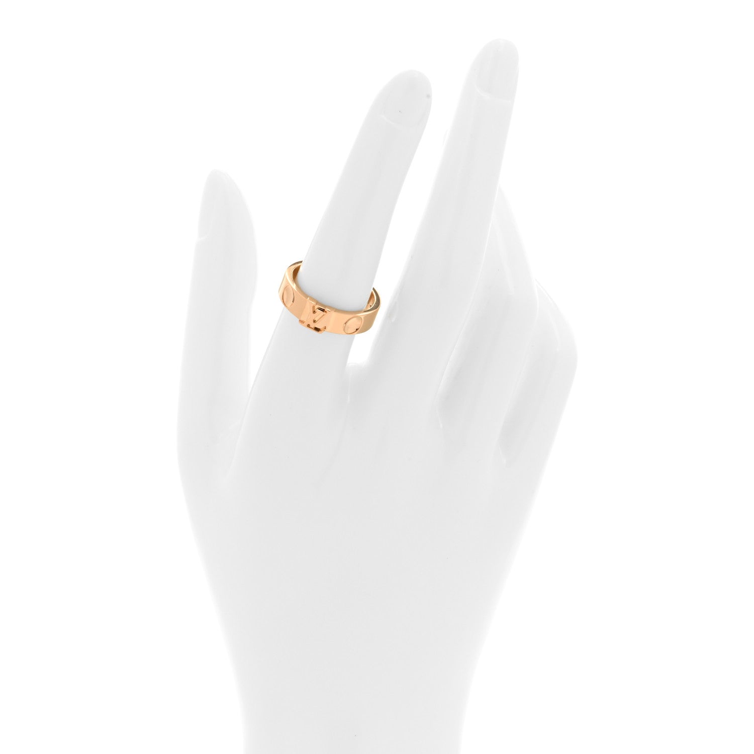 Louis Vuitton 18K Pink Gold Empreinte LV Ring 55 7.25 2 of 4