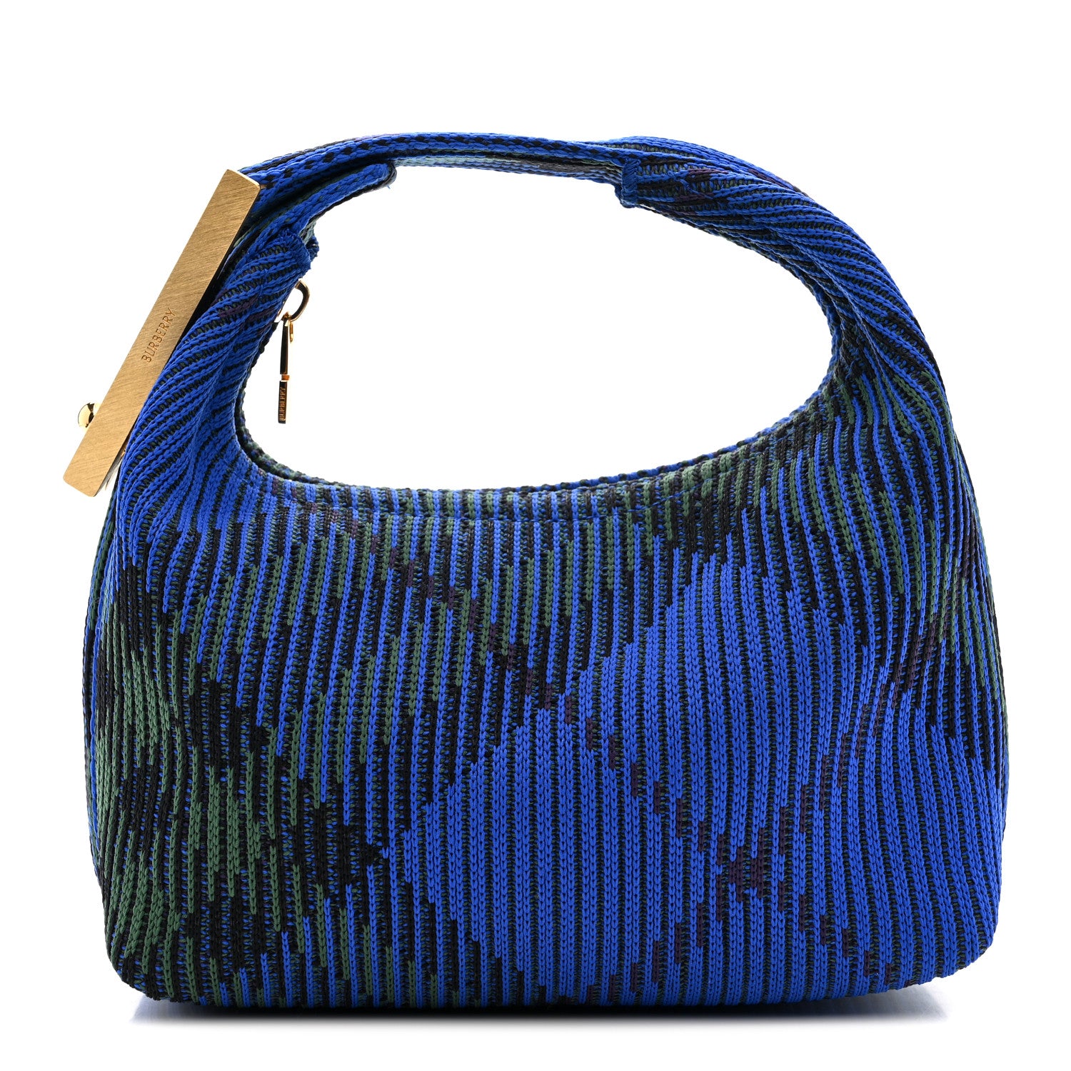 Burberry Canvas Knitted Check Mini Peg Duffle Bag Knight 1 of 9