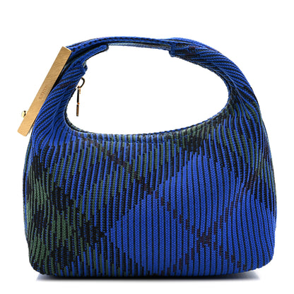 Burberry Canvas Knitted Check Mini Peg Duffle Bag Knight 1 of 9