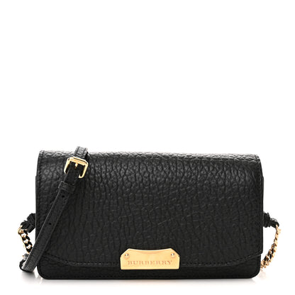 Burberry Signature Grain Small Madison Chain Clutch Black 1 of 11