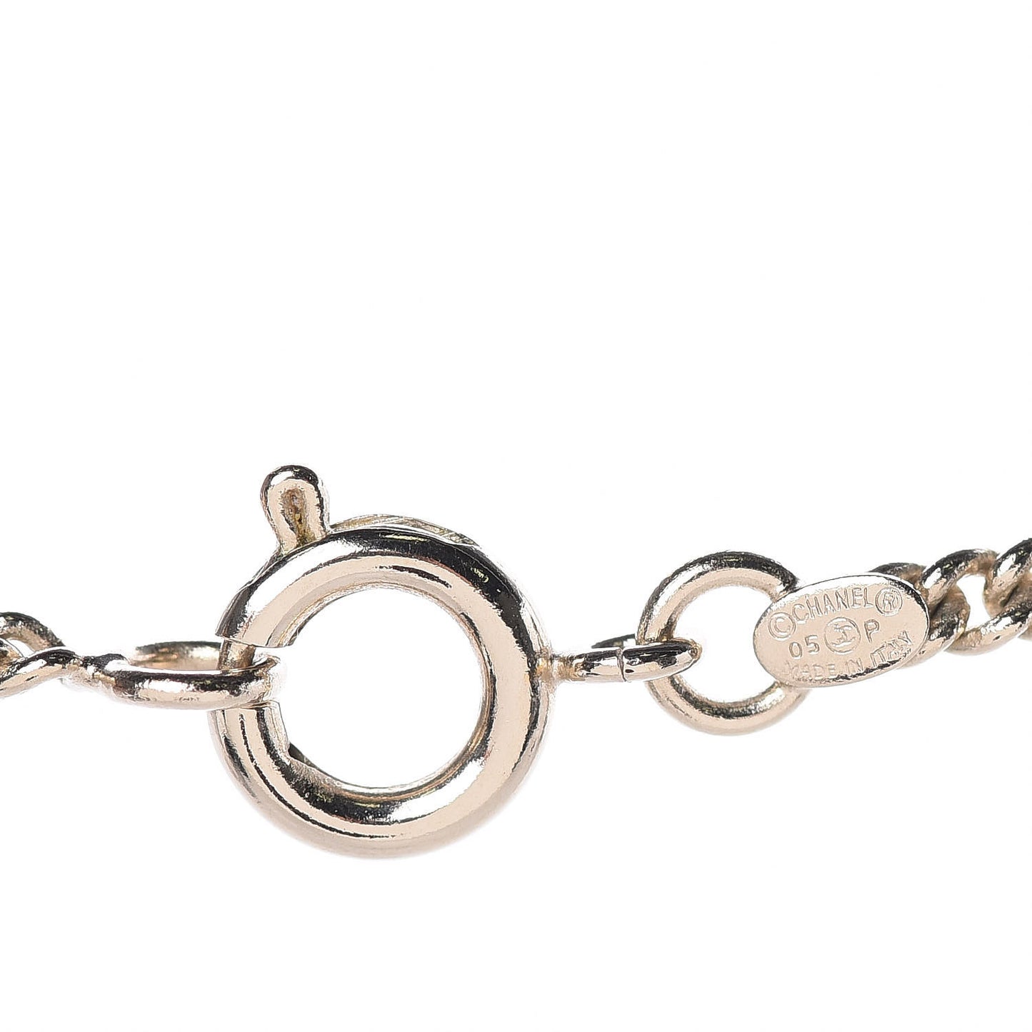 Enamel Heart CC Necklace Gold