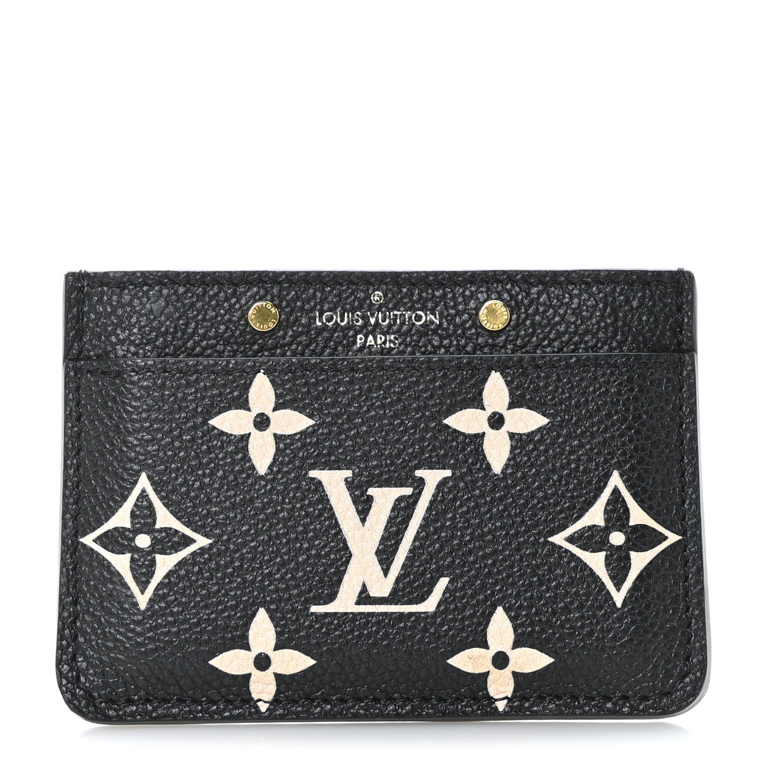 Louis Vuitton Empreinte Card Holder Black Beige 1 of 7