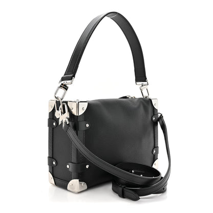 Louis Vuitton Calfskin Side Trunk MM Black 3 of 10