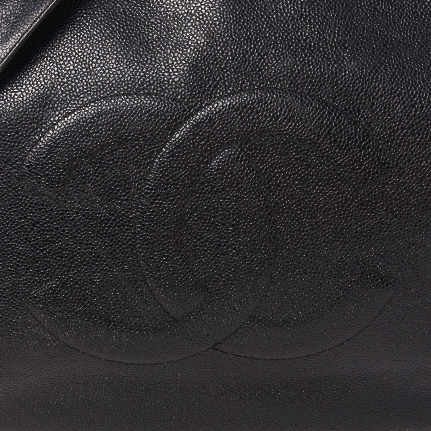 Chanel Caviar Large CC Shoulder Bag Black 7 of 9