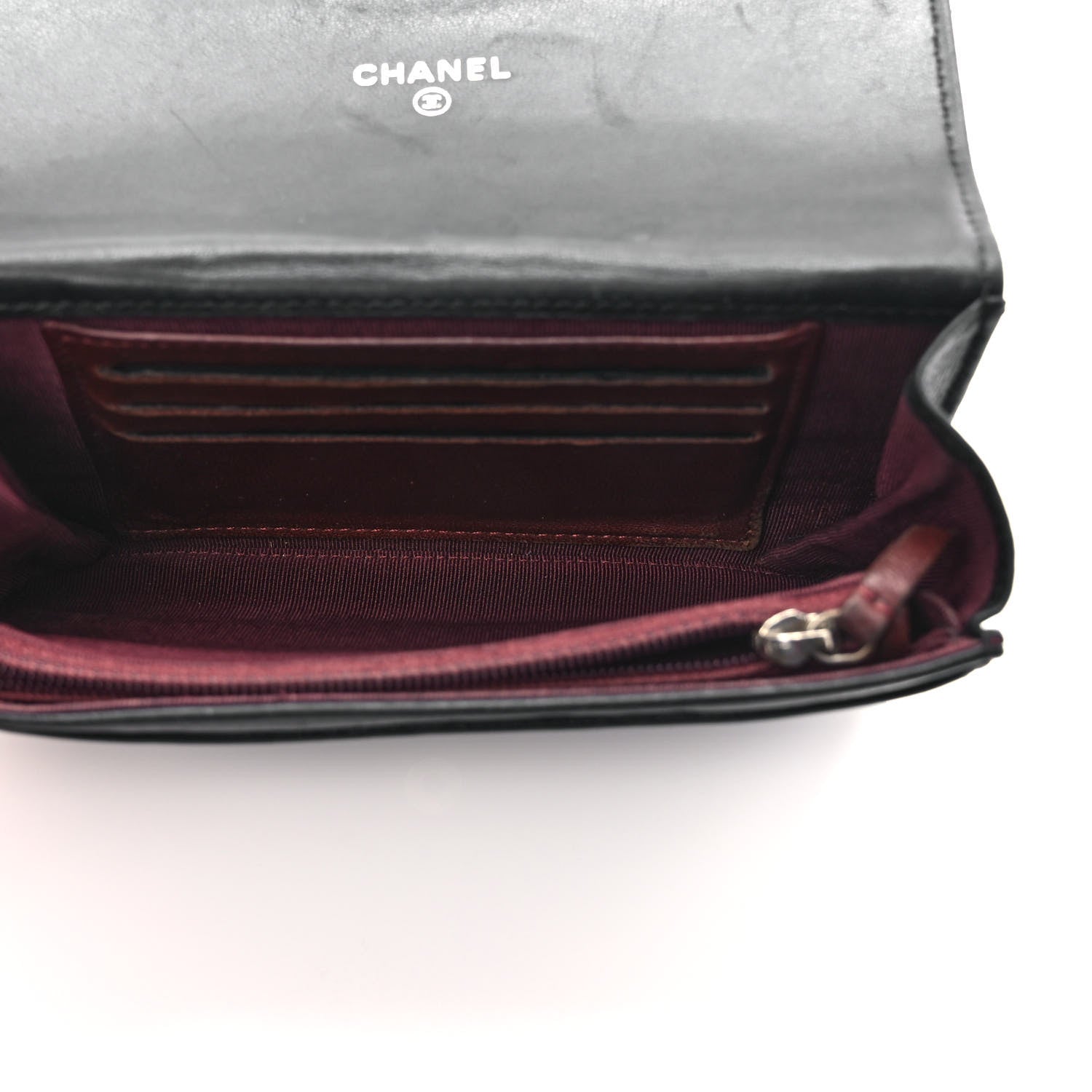 Chanel Lambskin Quilted Small Flap Card Holder Wallet Black 5 of 8