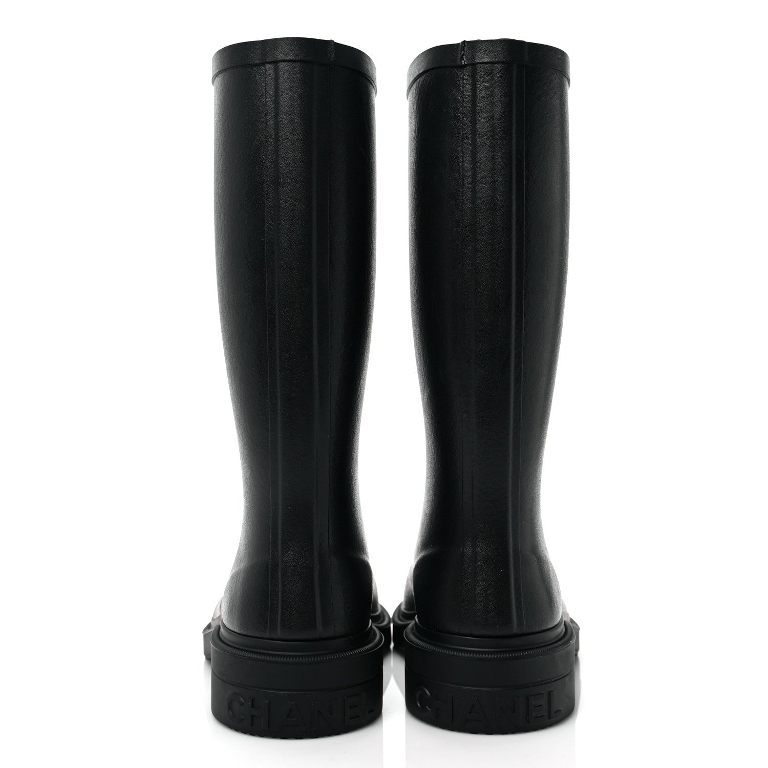 Chanel Caoutchouk CC High Boots 39 Black 5 of 8