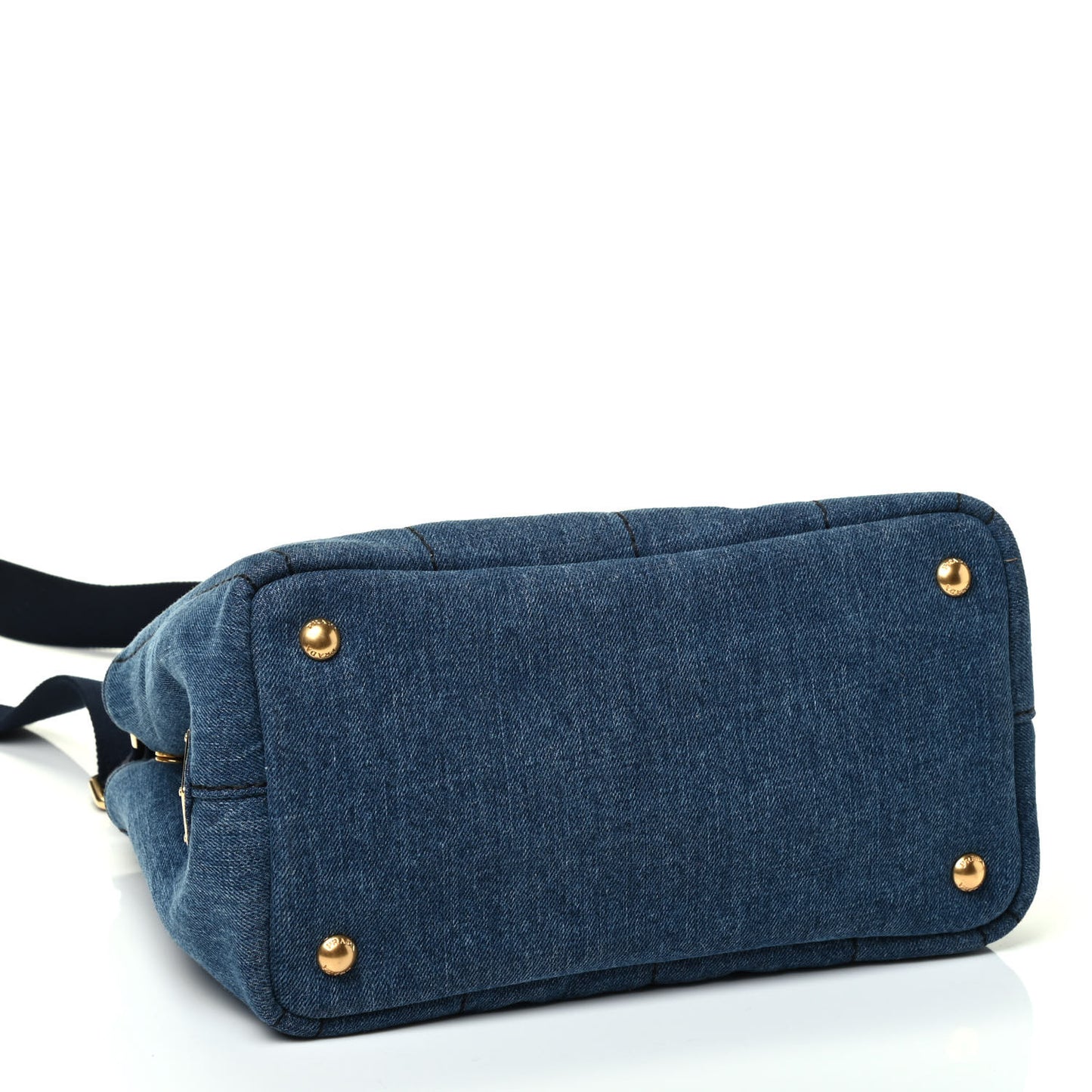 Denim Small Logo Tote Bleu