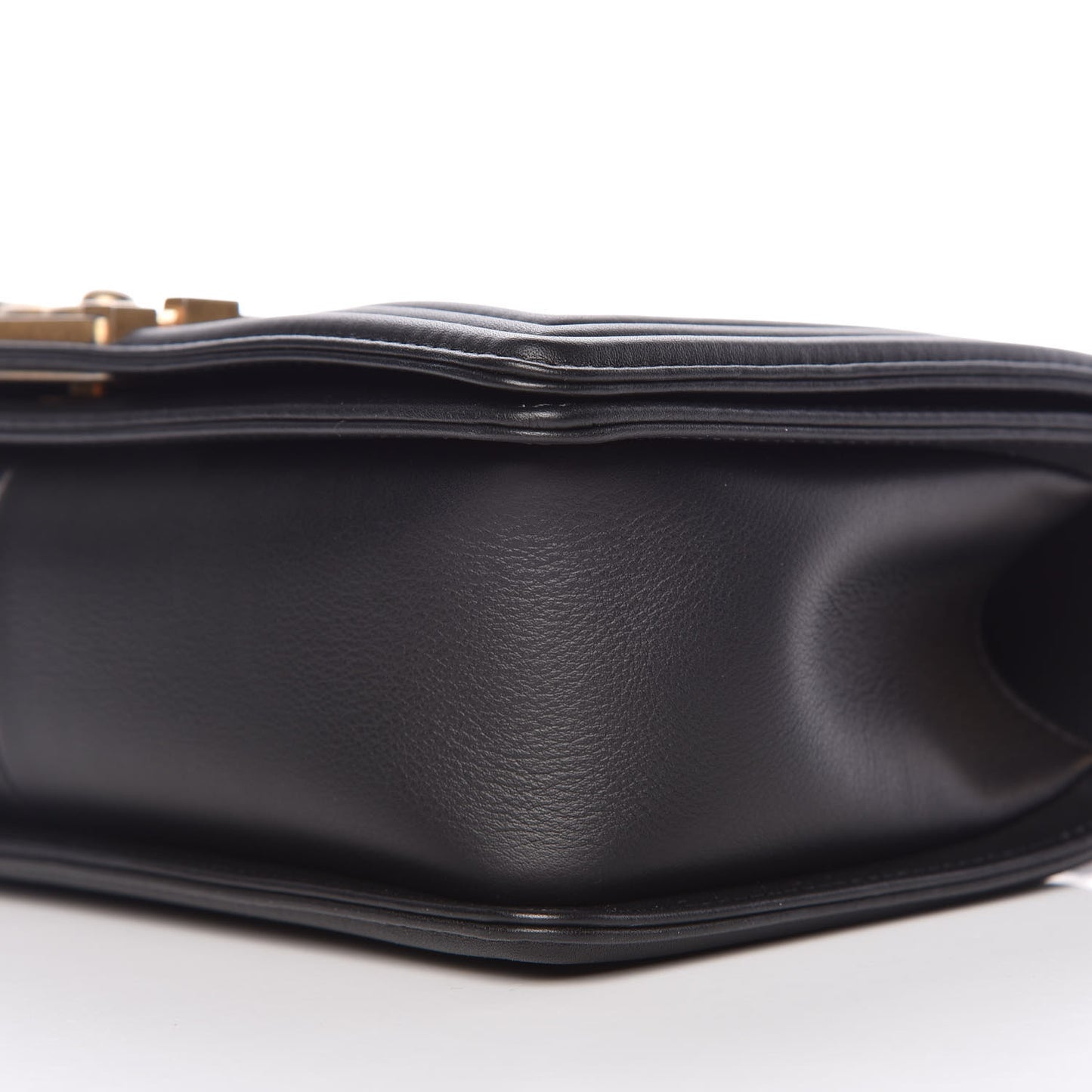 Lambskin Quilted Medium Boy Flap Black