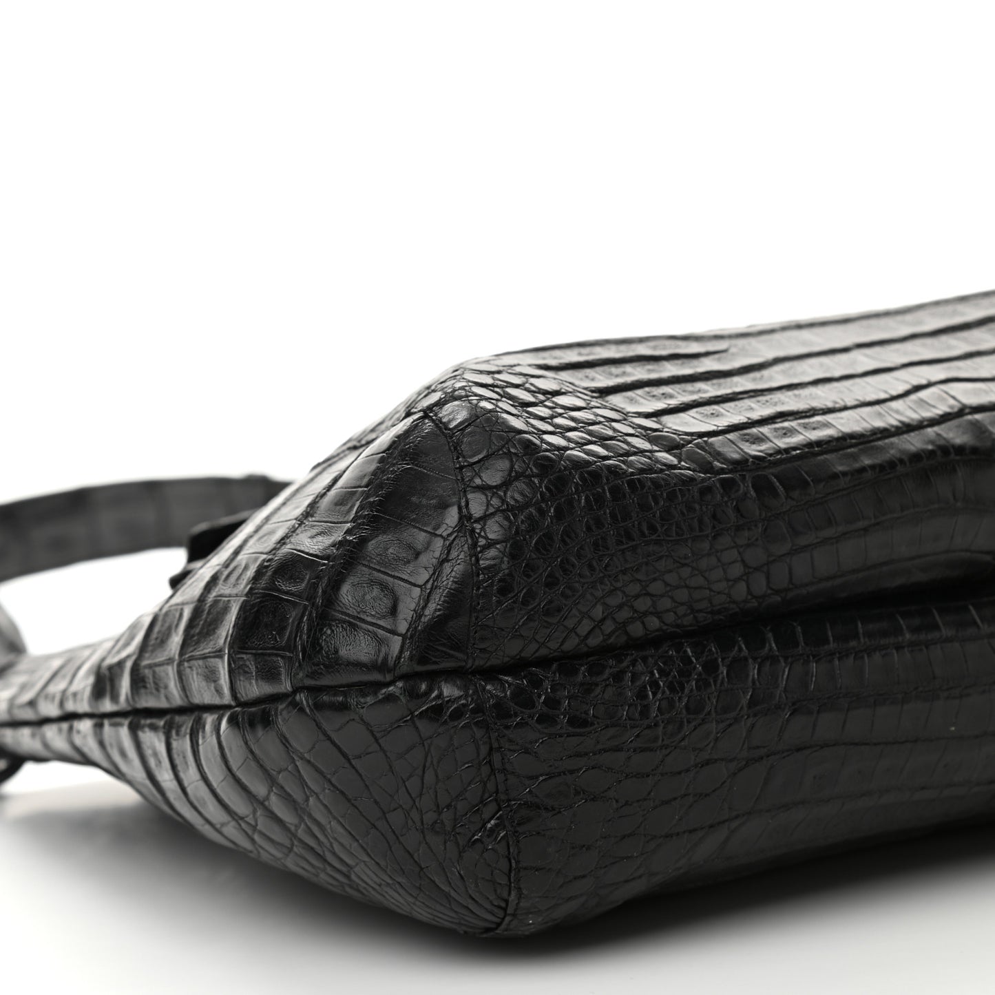 Crocodile Crossbody Bag Black