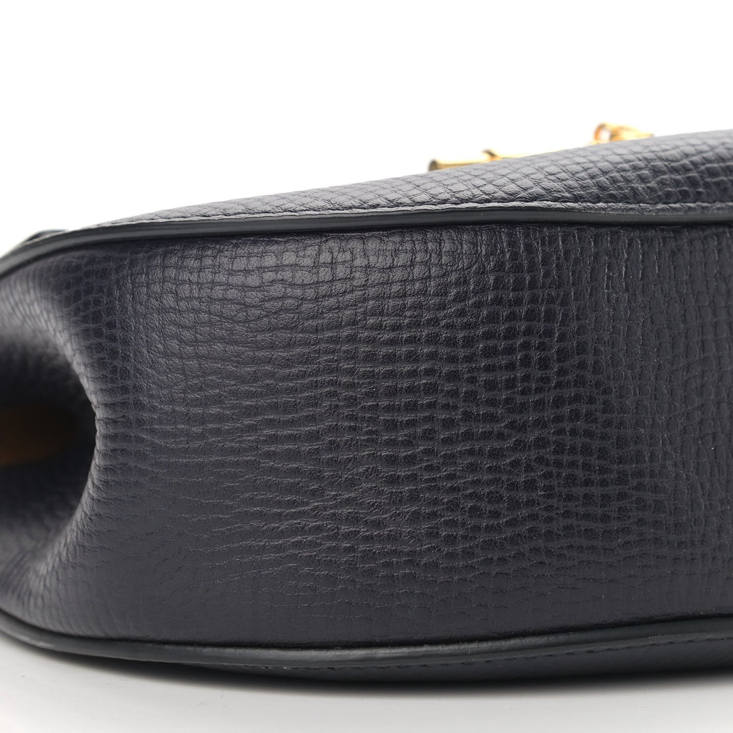 Grained Calfskin Lambskin Mini Bi-Color Drew Shoulder Bag Black Caramel
