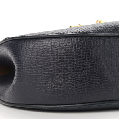 Chloe Grained Calfskin Lambskin Mini Bi-Color Drew Shoulder Bag Black Caramel 7 of 9